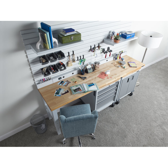 Gladiator® Workbenches 96" Adjustable Height Butcher Block Top